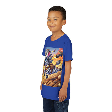 Zebra on the Run Youth Short Sleeve Tee