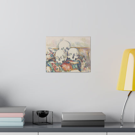 The Three Skulls by Paul Cézanne Matte Canvas, Stretched, 0.75"