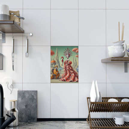 The Seahorse Court Ceramic Tile