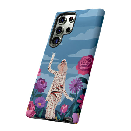 🌺👒 The Grand Flower Promenade Phone Case – Art Deco Fashion Illustration