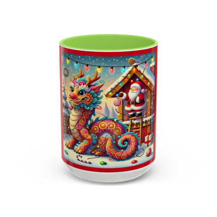 Playful Dragon's Christmas Colorful Mugs (11oz, 15oz)