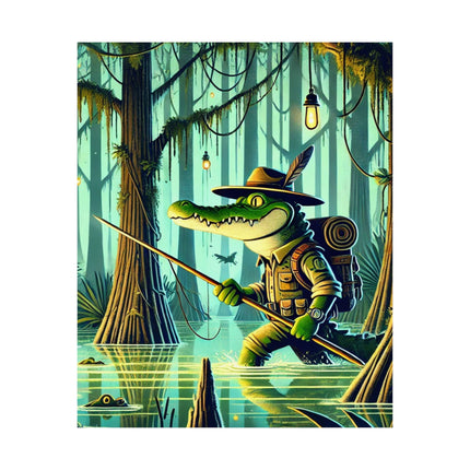 🐊🌿 Swamp Stalker Matte Vertical Poster – Mystery, Power & Primal Adventure