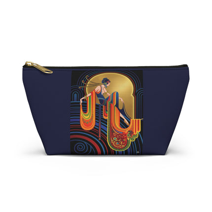 Art Deco Muse Cosmetic Bag – Elegant Poise & Golden Radiance