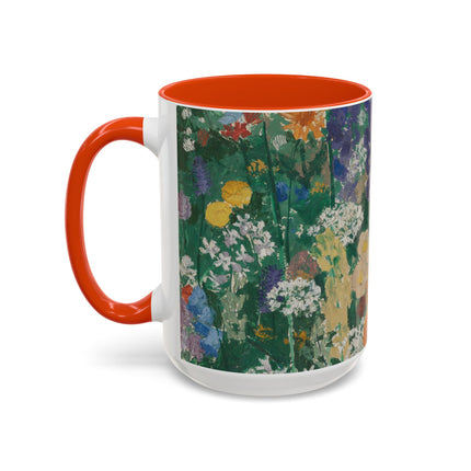 Flowers on the Mountain by August Babberger Colorful Mugs (11oz, 15oz)
