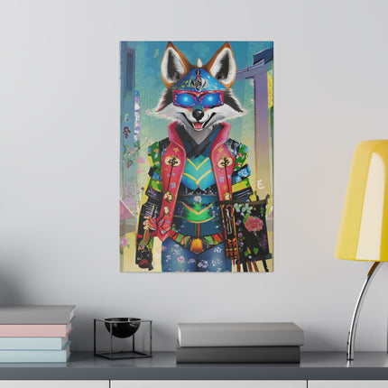 Cyber Hyena Matte Canvas, Stretched, 0.75"