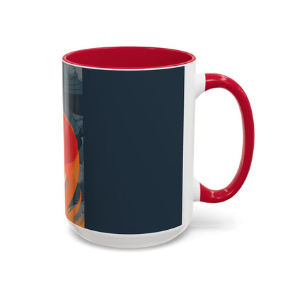 Flame of the Tempest Colorful Mugs – Fiery Storm & Dramatic Elegance