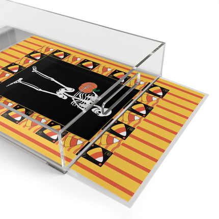 Candy Corn Skeleton Acrylic Serving Tray