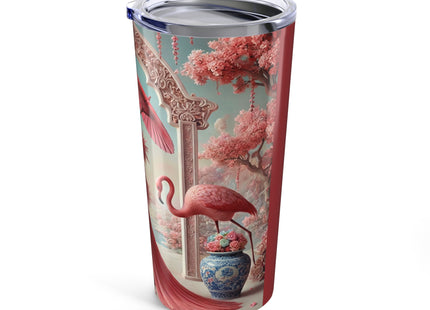 Petals, Porcelain, and Flamingos Tumbler 20oz