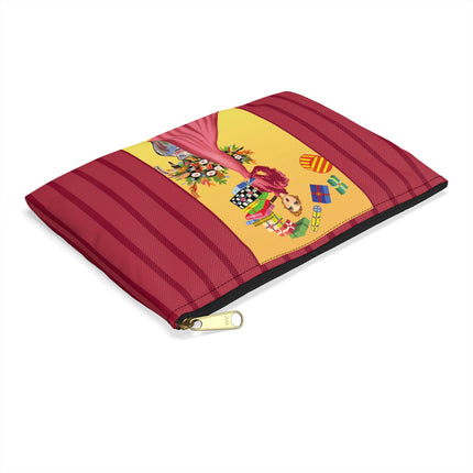 Elegant Holiday Woman with Gifts Accessory Pouch