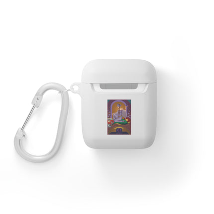 February & Amethyst AirPods Case — Gem Series by Sofia Chiostri
