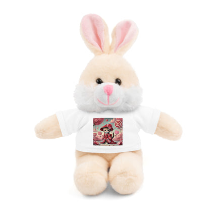 Whimsical Geisha Kitten in a Valentine Garden Stuffed Animals with Tee