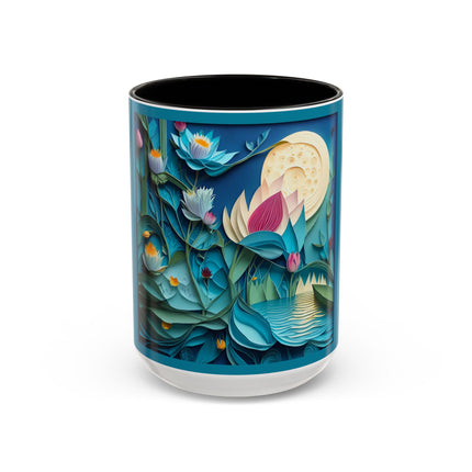 Ethereal Moonlit Lake Colorful Mugs (11oz, 15oz)