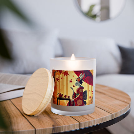 Theatrical Harvest Rabbit Frosted Candle