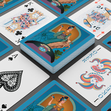 March & Aquamarine (Gem Series) by Sofia Chiostri Playing Cards