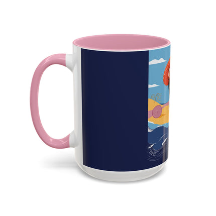 Beachside Promenade Colorful Mugs – Chic Summer Stroll & Coastal Glamour