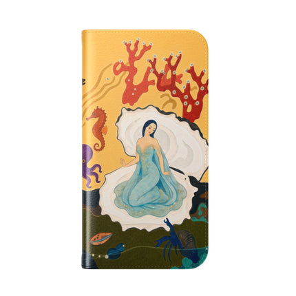 🐚🌊 The Lady Of The Enchanted Pearl Flip Case – Art Deco Undersea Fantasy