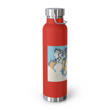Reproduction of Ladies in Blue by Emile Gilliéron Copper Vacuum Insulated Bottle, 22oz
