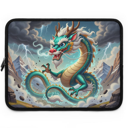 The Tibetan Dragon in Battle Laptop Sleeve – Power, Motion & Mythic Energy
