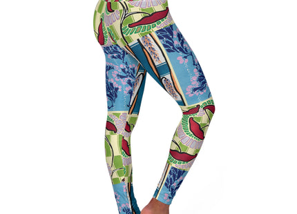 Floral Pattern by Emile-Alain Séguy High Waisted Yoga Leggings (AOP)