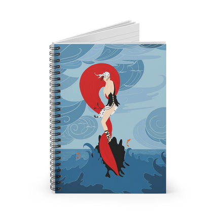 Siren of the Waves Spiral Notebook – Dramatic Sea Energy & Bold Elegance