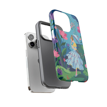 🌸☂️ A Stroll Through The Enchanted Forest Phone Case – Art Deco Floral Fantasy