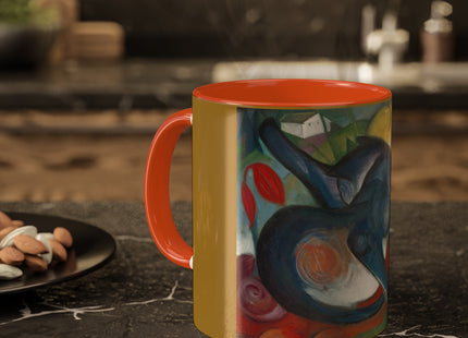 Two Cats, Blue and Yellow by Franz Marc Colorful Mugs, 11oz