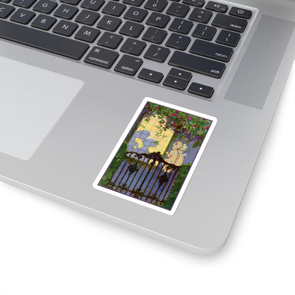 Whispers of Love: A Vintage Art Deco Fairytale Kiss-Cut Stickers (4 Sizes)