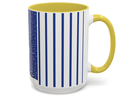 Snowman in Falling Snow Colorful Mugs (11oz, 15oz)