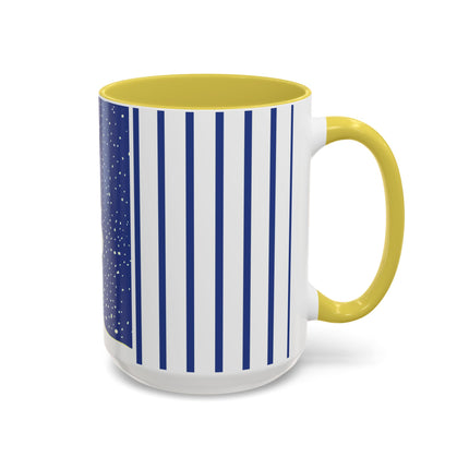 Snowman in Falling Snow Colorful Mugs (11oz, 15oz)