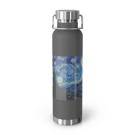 The Starry Night by Vincent Van Gogh Copper Vacuum Insulated Bottle, 22oz