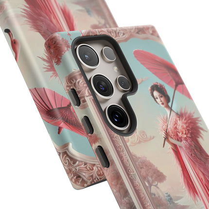 Petals, Porcelain, and Flamingos Phone Cases