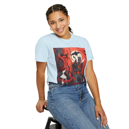 Halloween Night Scene Unisex Garment-Dyed T-shirt