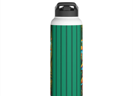 Silent Stripes Stainless Steel Water Bottle, Standard Lid