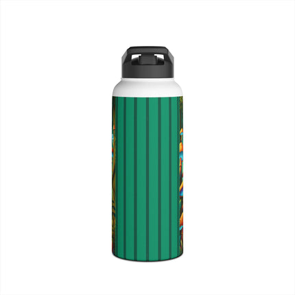 Silent Stripes Stainless Steel Water Bottle, Standard Lid
