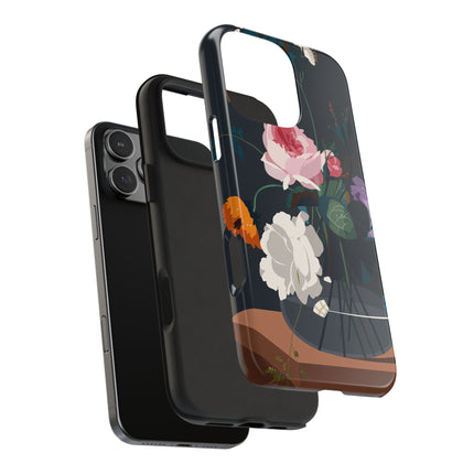 🌹🖤 The Midnight Rose Garden Phone Case – Art Deco Floral Elegance