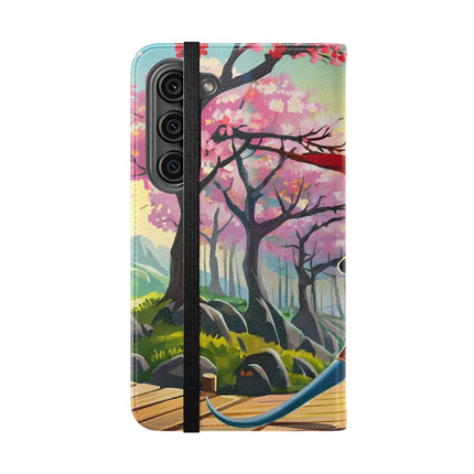 🐀⚔️ Cyber Samurai Rat Flip Case – Neon Discipline & Futuristic Skill