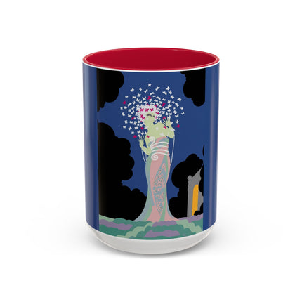 Butterfly Enchantress Colorful Mugs – Ethereal Art Deco Magic & Transformation