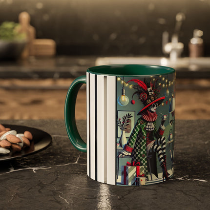 Whimsical Christmas Tea Party Colorful Mugs (11oz, 15oz)