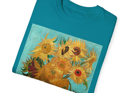 Vase with Twelve Sunflowers by Vincent van Gogh Unisex Garment-Dyed T-shirt