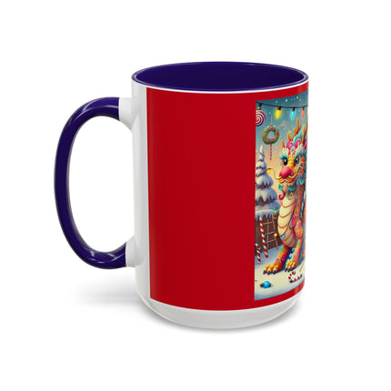 Playful Dragon's Christmas Colorful Mugs (11oz, 15oz)