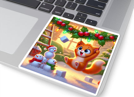 Naughty or Nice Kitten Kiss-Cut Stickers (4 Sizes)