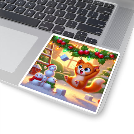 Naughty or Nice Kitten Kiss-Cut Stickers (4 Sizes)