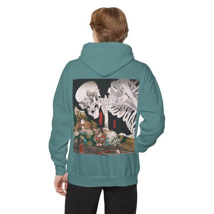 Mitsukuni Defying the Skeleton Spectre by Utagawa Kuniyoshi Unisex Garment-Dyed Hoodie