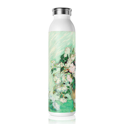 Roses by Vincent Van Gogh Slim Water Bottle
