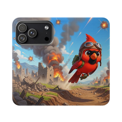 🐦✈️ The Cardinal Dive Bomber Flip Case – Bold Flight & Fearless Adventure