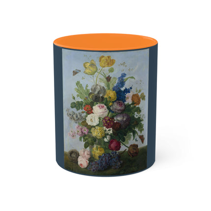 Bouquet of Flowers and a Nest by Sebastian Wegmayr Colorful Mugs, 11oz