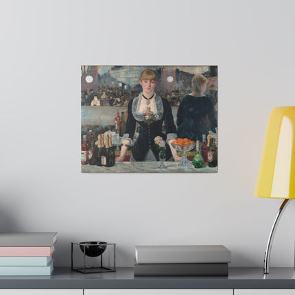 A Bar at the Folies-Bergère by Edouard Manet Matte Canvas, Stretched, 0.75"