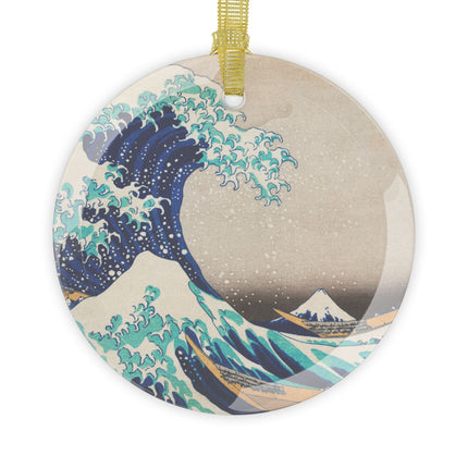 The Great Wave off Kanagawa by Katsushika Hokusai Glass Ornament