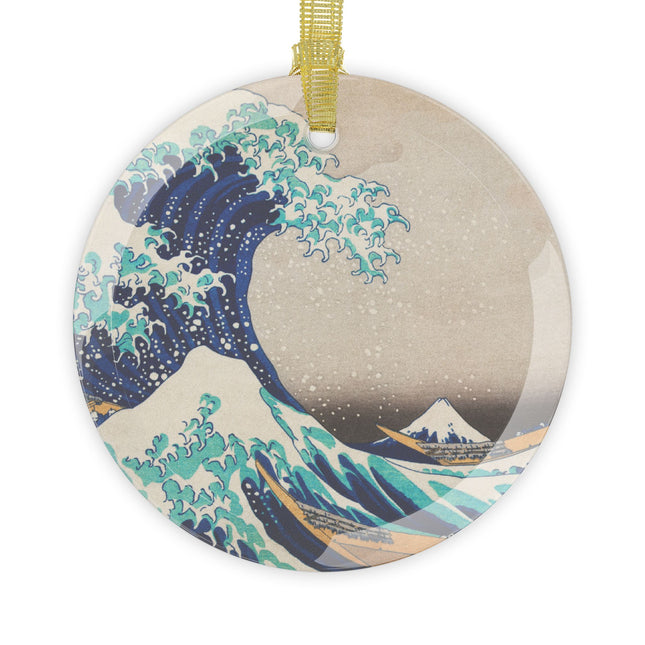 The Great Wave off Kanagawa by Katsushika Hokusai Glass Ornament