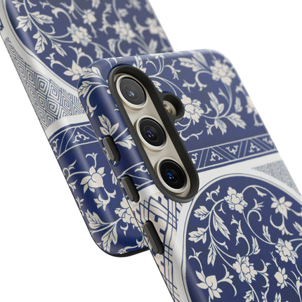 Blue Flower Pattern by Owen Jones Phone Cases